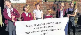  ??  ?? Bosley St Mary’s School Council members Scarlett Squire, Fern Lancaster, Mia Wilshaw, Faye Shaw, Elizabeth Finnegan and Alayah Bennifer