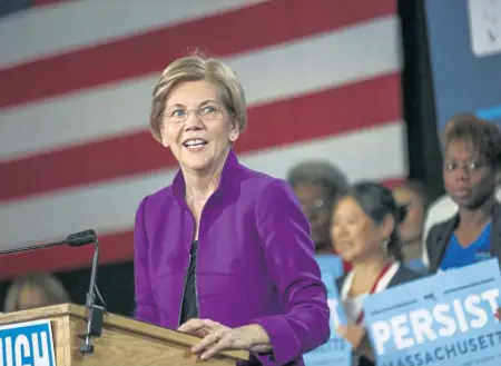  ?? STAFF FILE PHOTO BY NICOLAUS CZARNECKI ?? ‘COMMON INTEREST’: Elizabeth Warren’s feud with President Trump serves both camps, analysts say.