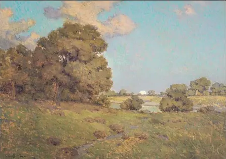  ?? Laguna Art Museum ?? ARTIST Granville Redmond’s “Moonlight, San Mateo Salt Marshes,” an oil on canvas that for once included a completion date, in 1911.