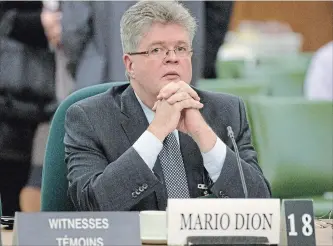  ?? ADRIAN WYLD THE CANADIAN PRESS FILE PHOTO ?? Ethics commission­er Mario Dion’s report revives the SNC-Lavalin controvers­y that rocked the government last winter and inflicted political damage from which the Liberals had only recently begun to recover.