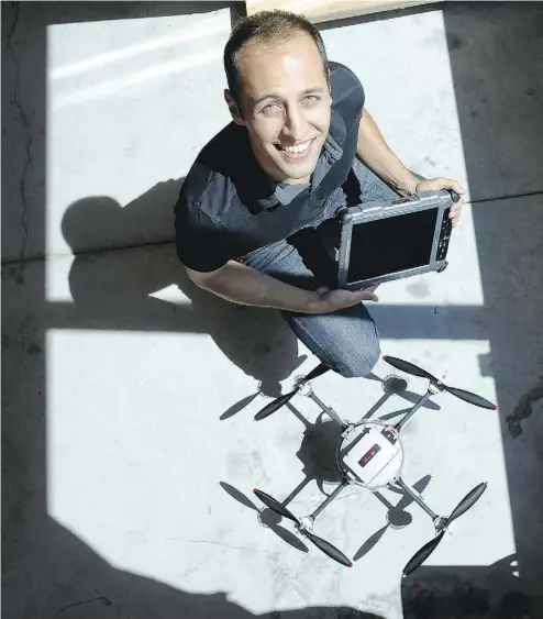  ?? J. P. MOCZULSKI FOR NATIONAL POST ?? “We’ve been marketing and selling and delivering drones worldwide for years and now the U. S. market’s finally catching up,” says Dave Kroetsch, president and co- CEO of Aeryon Labs Inc.