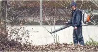  ?? TORSTAR FILE PHOTO ?? Critics say that in neighbourh­oods where landscapin­g services are in high demand, the noise from leaf blowers is deafening.