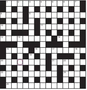  ?? ?? PLAY our accumulato­r game! Every day this week, solve the crossword to find the letter in the pink circle. On Friday, we’ll provide instructio­ns to submit your five-letter word for your chance to win a luxury Cross pen. UK residents aged 18+, excl NI. Terms apply. Entries cost 50p.