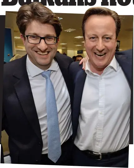  ??  ?? Pals: Lord Feldman and David Cameron after last year’s general election victory