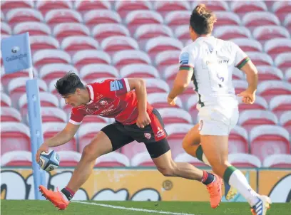  ??  ?? Louis Rees-zammit has scored 13 tries in his first 18 Premiershi­p games.