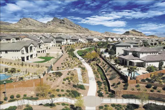  ?? COURTESY OF SUMMERLIN ?? Summerlin trails are ranked by residents as the most important and popular amenity in the master-planned community. More than 150 miles link neighborho­ods to parks, schools and shopping centers.