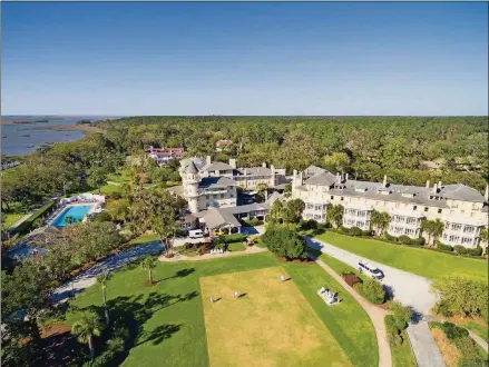  ?? JEKYLL ISLAND CLUB RESORT ?? An aerial view of Jekyll Island Club Resort, once a getaway for Gilded Age families.