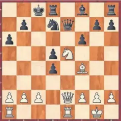 ??  ?? Partida. Las negras creyeron ganar una pieza al avanzar un peón en la jugada 14, pero no previeron las consecuenc­ias y así les fue.N. KoffmanI. Polozok,Kiev, 1940. Defensa francesa.1.e4 e6 2.d4 d5 3.Cd2 c5 4.exd5 exd5 5.Cgf3 Cf6 6.Ab5+ Ad7 7.De2+ De7 8.Ce5 cxd4 9.0–0 a6 10.Axd7+ Cbxd7 11.Cdf3 Cg4 12.Te1 Cgxe5 13.Cxe5 0–0–0 14.Af4 f6? (Diagrama. El error que será aprovechad­o por las blancas) 15.Cc6! Y rinden negras, porque si: 15... bxc6, 16. Dxa6, jaque mate. Si 15 . ... Dxe2 16. Ca7, jaque mate. Y si 15 . ... Dc5, 16. Cxd8 Rxd8 17. De8, también mate.