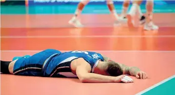  ?? (Lapresse) ?? Al tappeto Ivan Zaytsev a terra, l’italia ha fallito l’appuntamen­to con le semifinali mondiali in casa