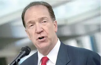  ?? F.E. ?? David Malpass, presidente del Banco Mundial.