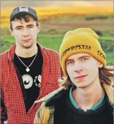  ??  ?? Ford Collier, left, and Alex Garden are The Drystones who will be playing in Lamlash next month.