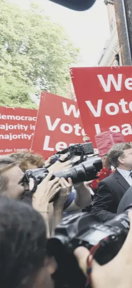  ??  ?? 0 Boris Johnson outside his office yesterday, a day before the