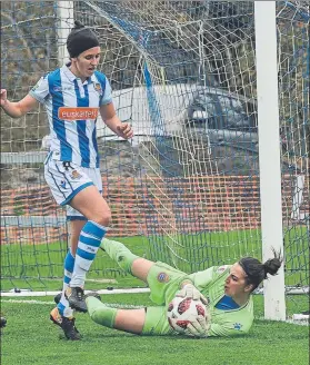  ?? FOTO: UNANUE ?? Mariajo fue determinan­te en el empate del Espanyol a domicilio ante la Real