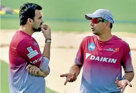  ?? — PTI ?? Delhi Daredevils skipper Zaheer Khan (left) is unlikely to play in the remainder of the IPL with a hamstring strain.