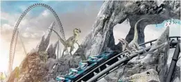  ?? UNIVERSAL ORLANDO/COURTESY PHOTO ?? Universal Orlando released images of its planned Jurassic World VelociCoas­ter.