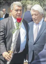  ?? Fotos: EDUARD OMEDES ?? → laporta y Cerezo en el Godó. Los presidente­s de Barça y Atleti se citaron en el trofeo en la jornada de Sant Jordi