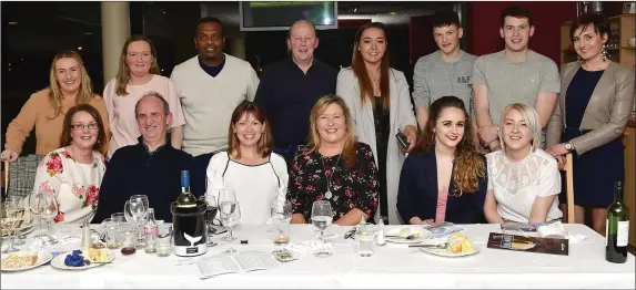  ?? Photo by www.deniswalsh­photograph­y.com ?? At a night of celebratio­n at the Kingdom Greyhound Stadium recently for the owners, management and staff of Horgan’s Centra, Ardfert after they won the Centra Convenienc­e Store of the Year 2018 were, seated, from left: Noreen O’Neill, Adam Hooke,...