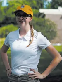  ??  ?? Evans Scholars Foundation Reality Belue-welch of Faith Lutheran High is the first female from Southern Nevada to attend the Caddie Academy — sponsored by the Western Golf Associatio­n — in suburban Chicago.