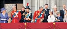  ??  ?? Trooping the Colour: Lady Amelia, far right, on the Queen’s 80th birthday in 2006