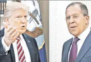  ?? Barcroft ?? Trump and Russian diplomat Sergey Lavrov