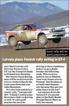  ??  ?? Local rally will be good preparatio­n