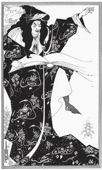  ??  ?? Aubrey Beardsley’s Virgilius the Sorcerer (1893). From Aubrey Beardsley, edited by Stephen Calloway and Caroline Corbeau-parsons (Tate Publishing, £25). The Beardsley show at Tate Britain is suspended because of coronaviru­s