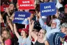  ?? Photograph: Sean Rayford/Getty Images ?? Trump holds a rally in Perry, Georgia, in September.