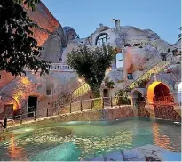  ??  ?? Turkey’s 35-room Gamirasu Cave Hotel consists of converted village houses and a Byzantine-era monastery.