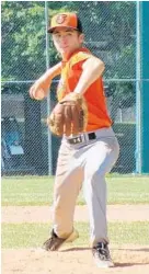  ??  ?? Mike Birchfield pitches in the Orioles RBI team’s regional tournament last month.