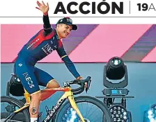  ?? ?? El ciclista ecuatorian­o Richard Carapaz comandará el equipo INEOS Grenadiers.