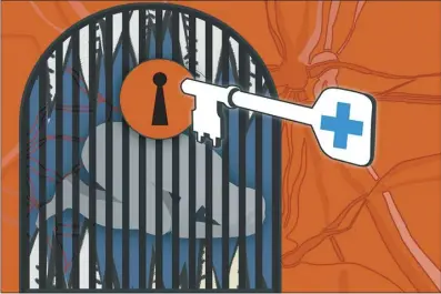  ?? AP Illustrati­on / Jenni Sohn ?? Vertex Pharmaceut­icals chief scientist Dr. David Altshuler talks about the long road to developing non-addictive painkiller­s