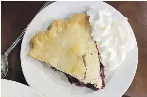  ??  ?? JD Farms Bistro sources its dessert options, such as this cherry pie, from Krause Berry Farms, which is part of the Shop 248 initiative.