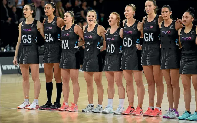  ?? PHOTOSPORT ?? The Silver Ferns let themselves down with too many sloppy turnovers in the Constellat­ion Cup opener.