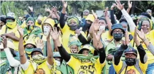  ?? /FREDDY MAVUNDA ?? Endorsemen­t from ANC leagues proves is not enough for party leaders hoping for nomination­s for the elective conference.