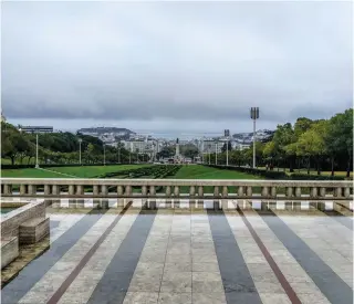  ??  ?? THE EDUARDO VII Park leads to Lisbon’s Marquess of Pombal Square.