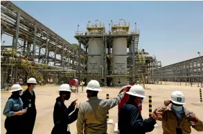  ?? ?? Aramco, state-owned oil producer, said it saw improved downstream margins in the first quarter and is looking to develop opportunit­ies in the downstream sector.— ap