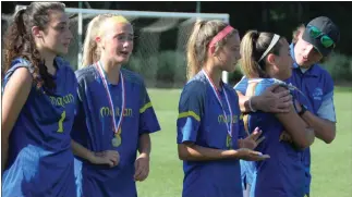  ?? KEN SWART — FOR MEDIANEWS GROUP ?? Birmingham Marian were the finalists in Division 2, falling 2-1in the championsh­ip match played on Saturday at MSU’s DeMartin Soccer Complex. The Mustangs fell to the Grand Rapids Forest Hills Central Rangers, 2-1.