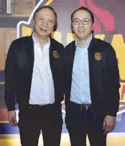  ??  ?? 8990 Holdings Inc. chairman emeritus Luis Yu Jr. and Kuya J Group Inc. chairman Lowell Yu.