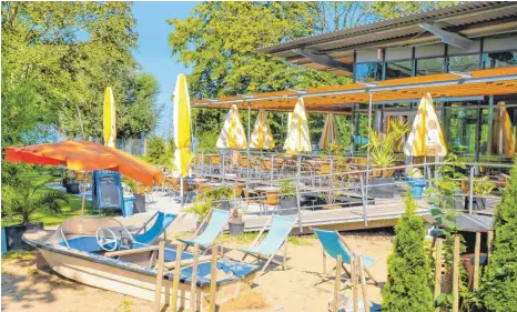  ?? FOTO: ANDY HEINRICH ?? Die Gastronomi­e im Strandbad Eriskirch hat einen neuen Pächter und soll künftig ganzjährig geöffnet haben.
