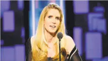  ?? Michael Tran / FilmMagic 2016 ?? Ann Coulter, in Los Angeles in 2016, vows to come to Berkeley even though UC Berkeley indefinite­ly postponed her speech.