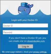  ??  ?? Dieses Bild sehen die Nutzer nach der Installati­on und dem ersten Start von Docker unter Windows.