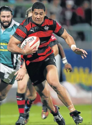  ?? Picture: GALLO IMAGES ?? NO STOPPING HIM: Powerful Samoan wing Paul Perez looks set to return to South Africa to play for the EP Kings in the Currie Cup Premier Division