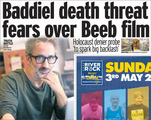  ??  ?? TRUTH BATTLE David Baddiel in new show
MOVING At Holocaust museum