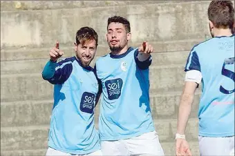  ??  ?? Protagonis­ti Nuti (qui sopra) e Giacani (a sinistra in alto) gli autori dei gol contro il Diavolo ( foto Riccardo Manuali)