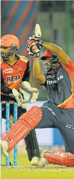  ?? Picture: AFP ?? UNORTHODOX SHOT: Delhi Daredevils batsman Rishabh Pant plays a shot during the Indian Premier League Twenty20 match against the Sunrisers Hyderabad in New Delhi during his innings of 128 not out on Thursday