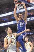  ??  ?? The 76ers’ Ben Simmons entered Tuesday nearly averaging a triple-double.
BILL STREICHER/USA TODAY SPORTS