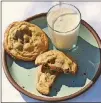 ?? THE AJC STYLING BY WENDELL BROCK/CHRIS HUNT FOR ?? If you’re eating solo, you don’t need to tempt yourself with too many cookies so a recipe for two irresistib­le chocolate chip cookies is perfect.