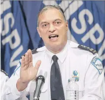  ?? RYAN REMIORZ ?? Montreal Police Chief Philippe Pichet says he has no intention of resigning. “I’m in the boat. I won’t jump the ship. I’ll stay here.”