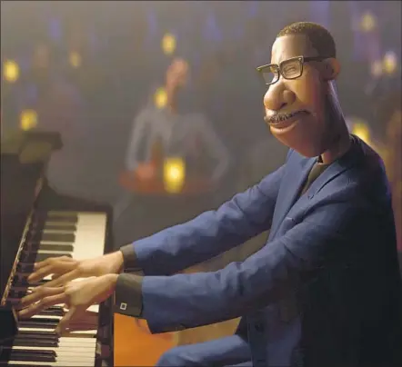  ?? Disney/Pixar ?? A MIDDLE-SCHOOL band teacher (voiced by Jamie Foxx) would rather be playing jazz in Disney/Pixar’s “Soul,” a Cannes selection.