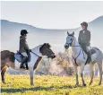  ?? ?? Riders at the the Lauderdale Hunt at the Pavillion Estate in the Scottish Borders